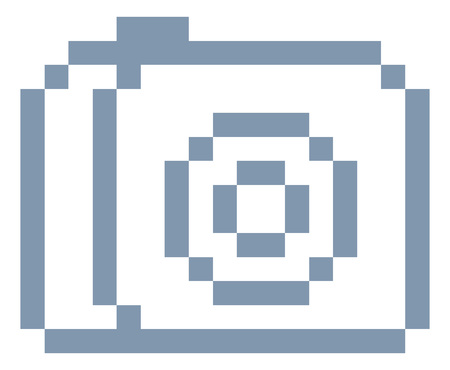 Camera Photos Pixel 8 Bit Video Game Art Iconのイラスト素材