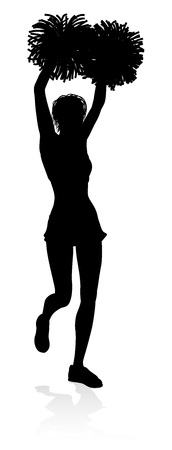 Cheerleader Silhouetteのイラスト素材