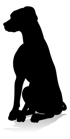 Dog Silhouette Pet Animalのイラスト素材