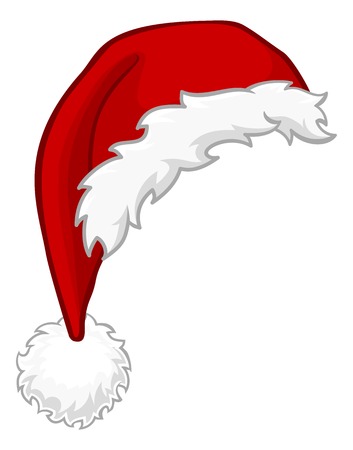 Santa Hat Christmas Cartoon Design Elementのイラスト素材