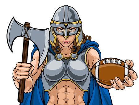 Viking Trojan Celtic Knight Football Warrior Womanのイラスト素材