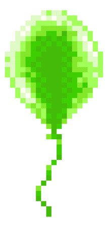 Pixel Art Balloon 8 Bit Arcade Video Game Iconのイラスト素材