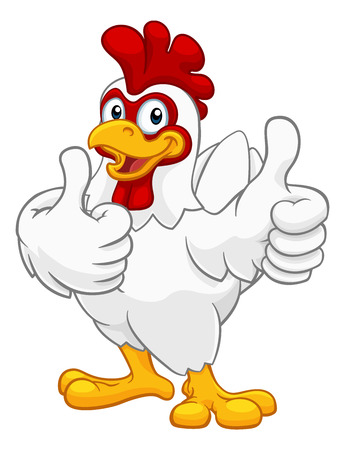 Chicken Cartoon Rooster Cockerel Characterのイラスト素材