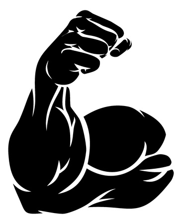 Strong Arm Showing Biceps Muscleのイラスト素材
