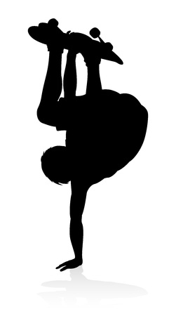 Silhouette Skater Skateboarderのイラスト素材