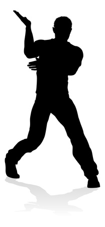 Street Dance Dancer Silhouetteのイラスト素材