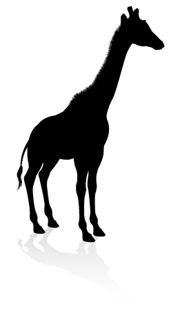 Giraffe Animal Silhouetteのイラスト素材