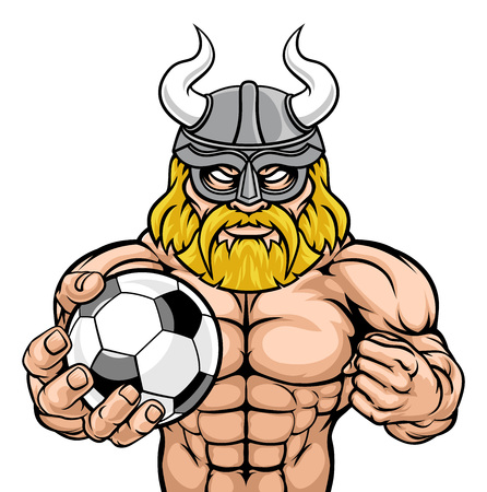 Viking Soccer Football Sports Mascotのイラスト素材