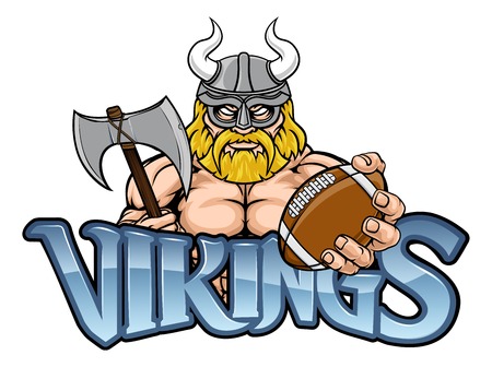 Viking American Football Sports Mascotのイラスト素材