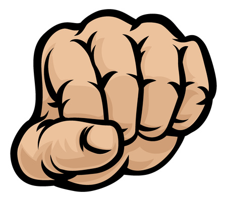 Fist Punch Hand Cartoonのイラスト素材