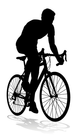 Bike Cyclist Riding Bicycle Silhouetteのイラスト素材