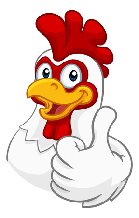 Chicken Cartoon Rooster Cockerel Characterのイラスト素材