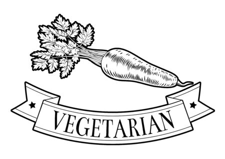 Carrot Food Vegetarian Signのイラスト素材