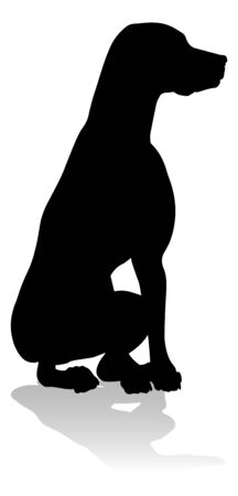 Dog Silhouette Pet Animalのイラスト素材