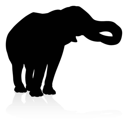 Elephant Silhouetteのイラスト素材