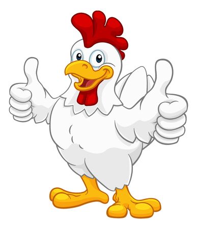 Chicken Cartoon Rooster Cockerel Characterのイラスト素材