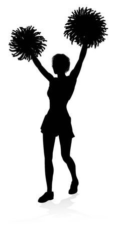 Cheerleader Silhouetteのイラスト素材