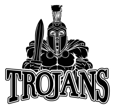 Spartan Trojan Sports Mascotのイラスト素材