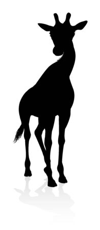 Giraffe Animal Silhouetteのイラスト素材