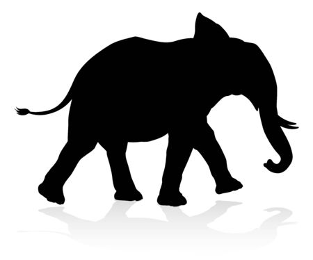 Elephant Silhouetteのイラスト素材