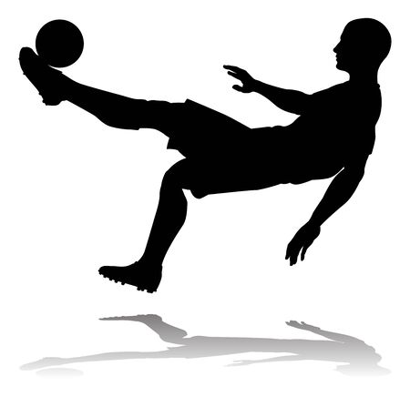 Soccer Football Player Silhouetteのイラスト素材
