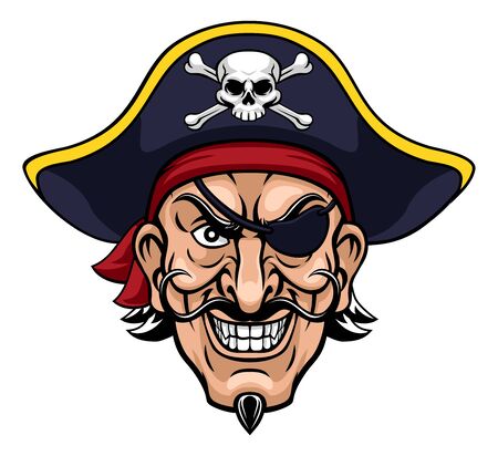 Pirate Captain Cartoon Character Mascotのイラスト素材
