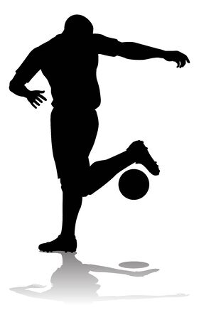 Soccer Football Player Silhouetteのイラスト素材