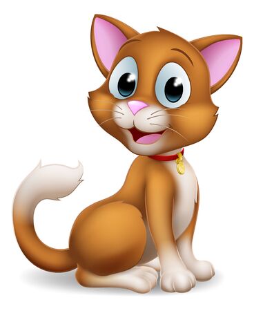 Cat Cartoon Pet Kitten Cute Animal Characterのイラスト素材