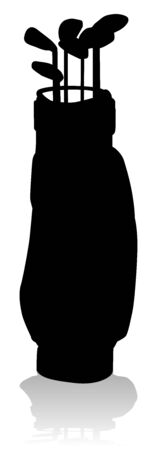 A golfer sport person playing golfのイラスト素材