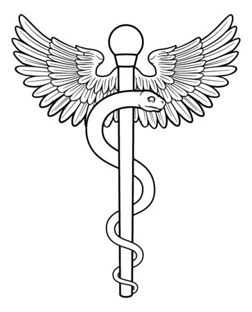 Rod of Asclepius Aesculapius Medical Symbolのイラスト素材