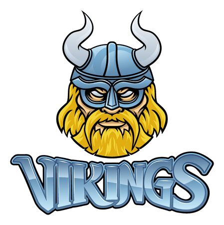Viking Mascot Warrior Sign Graphicのイラスト素材