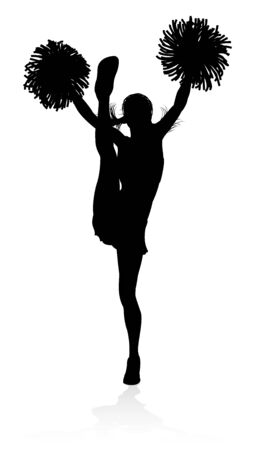 Cheerleader Silhouetteのイラスト素材