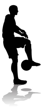 Soccer Football Player Silhouetteのイラスト素材