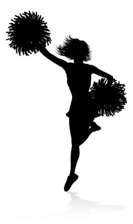 Cheerleader Silhouetteのイラスト素材