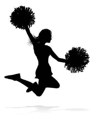 Cheerleader Silhouetteのイラスト素材