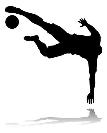 Soccer Football Player Silhouetteのイラスト素材