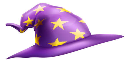 Wizard or Witch Hat Emoticon Emoji Cartoon Iconのイラスト素材