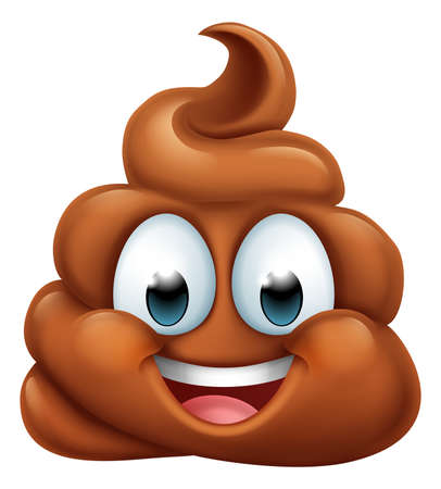 Happy Poop Poo Emoticon Poomoji Emoji Iconのイラスト素材