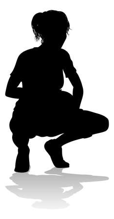 Female Soccer Football Player Woman Silhouetteのイラスト素材