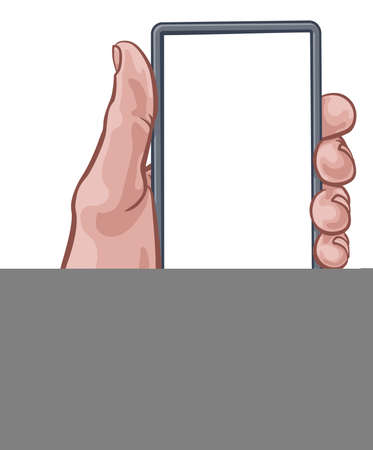 Phone Hand Comic Book Pop Art Cartoon Illustrationのイラスト素材