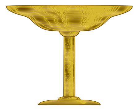 Chalice Grail Gold Cup Goblet Vintage Style Iconのイラスト素材