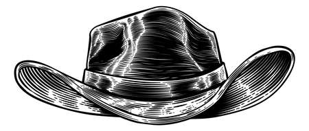 Cowboy or Sheriff American Western Wild West Hatのイラスト素材