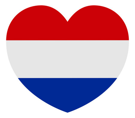 Netherlands Dutch Flag Heart Conceptのイラスト素材