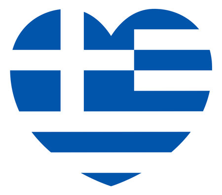 Greek Greece Flag Heart Conceptのイラスト素材