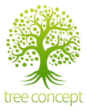 Tree Abstract Stylised Concept Design Iconのイラスト素材
