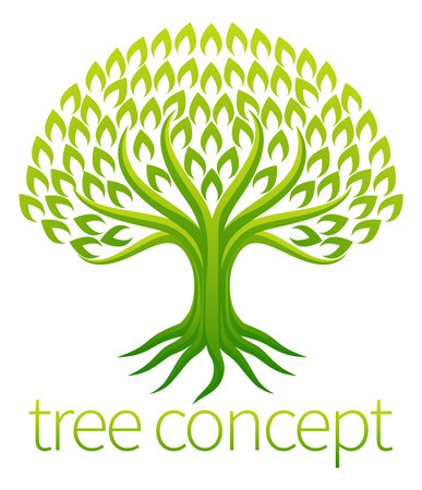 Tree Abstract Stylised Concept Design Iconのイラスト素材