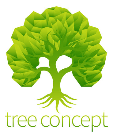 Tree Abstract Stylised Concept Design Iconのイラスト素材