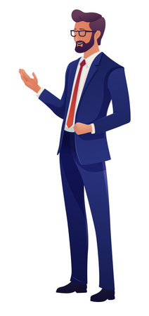 Business Man Cartoon Illustrationのイラスト素材