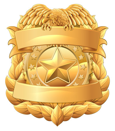 Police Military Eagle Badge Shield Sheriff Crestのイラスト素材