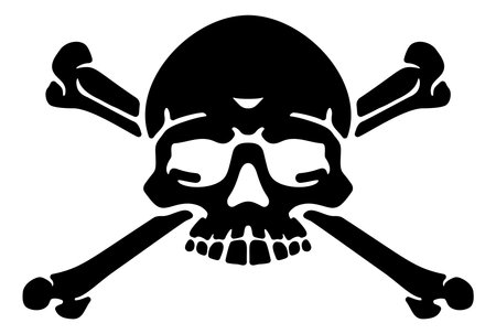 Skull And Crossbones Pirate Grim Reaper Cartoonのイラスト素材
